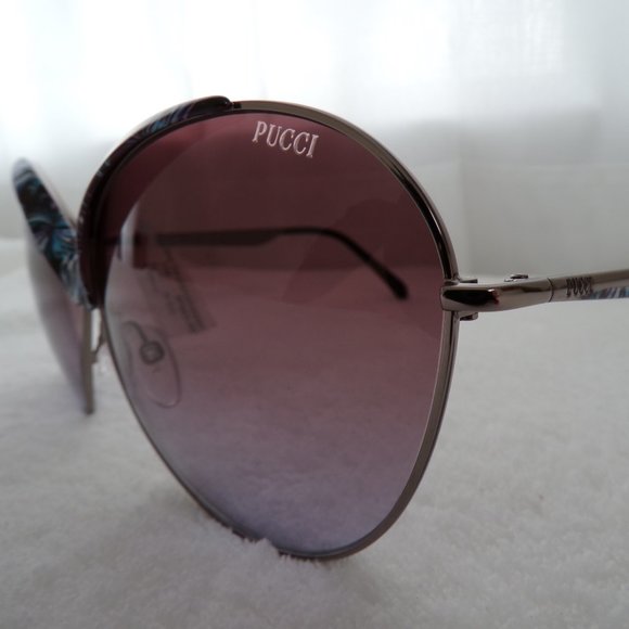 Pucci Abstract Print Rounded Cat Eye Shades, Oversized Novelty Summer - Picture 15 of 16